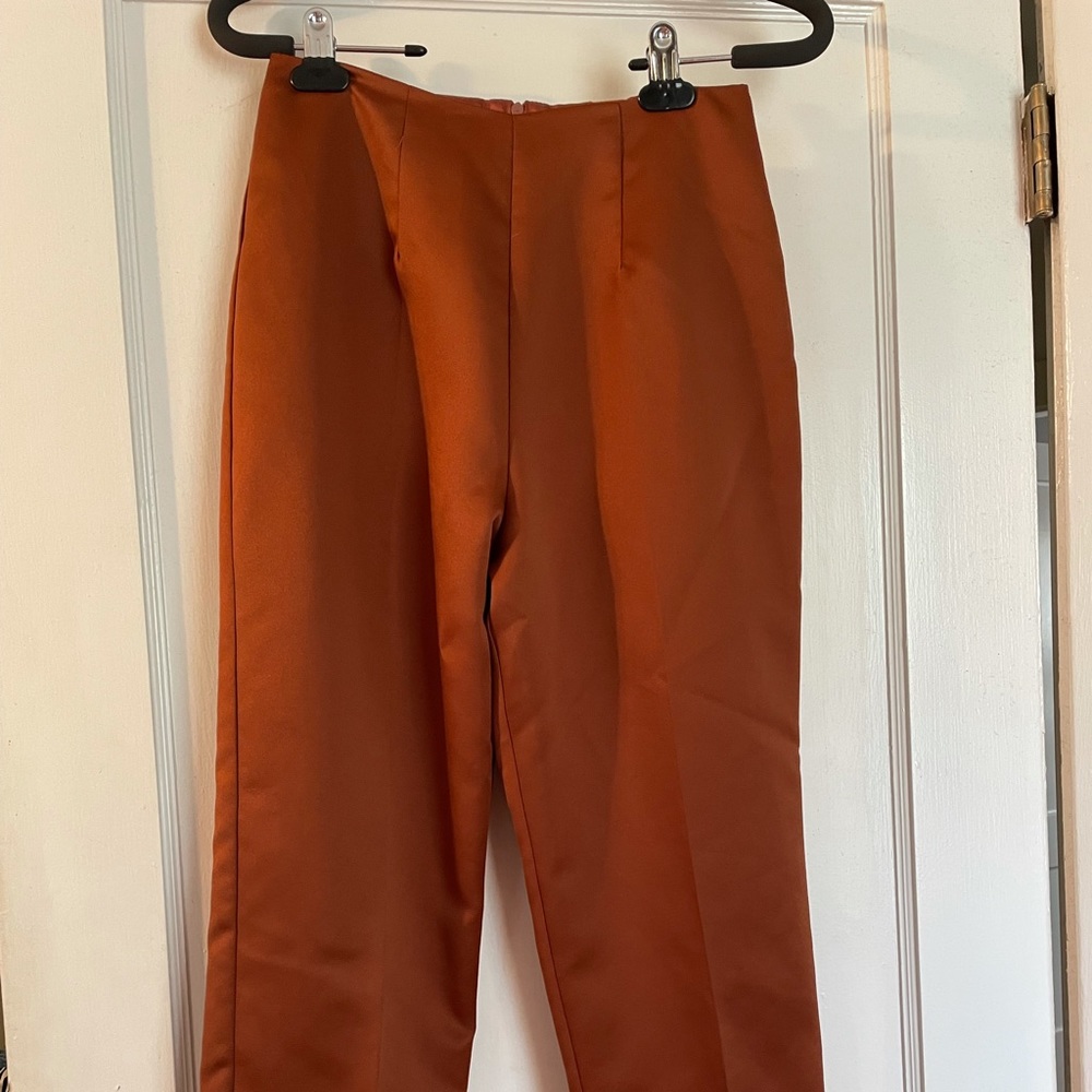 Tapered Satin Pants